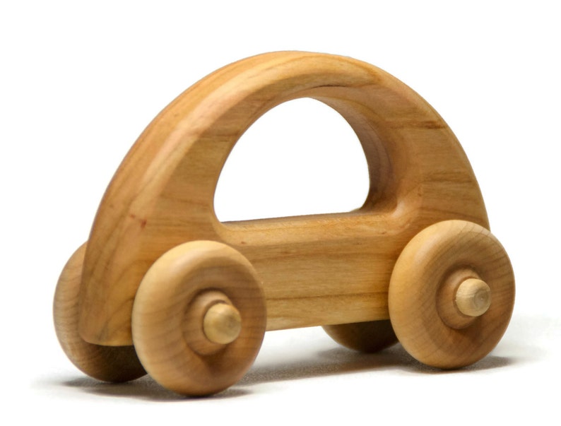 Personalized Wooden Toy Car for Toddlers, Montessori Waldorf Toy Car First Birthday Gift Baby Shower Gift image 3
