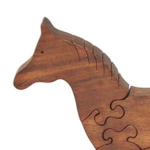 Wooden Toy Puzzle for Toddlers, Wooden Toy Horse Puzzle, Waldorf Toys Christmas gift for son, boys, and girls image 10