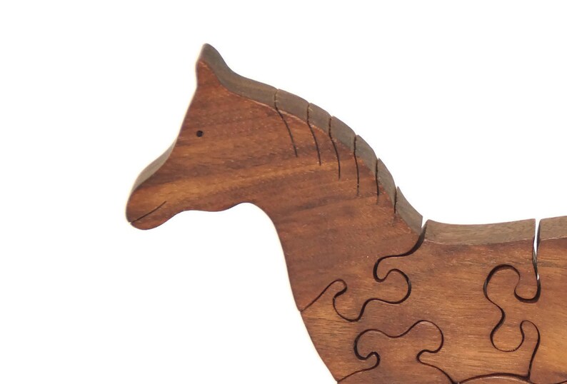 Wooden Toy Puzzle for Toddlers, Wooden Toy Horse Puzzle, Waldorf Toys Christmas gift for son, boys, and girls image 10