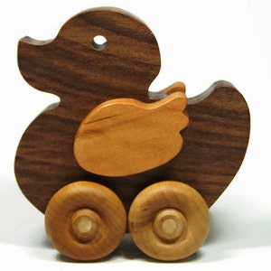 Wooden Toy Duck Car, Personalized Gift Wood Toddler Toy,