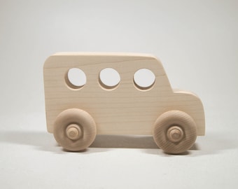 School Bus Wood Car Toy