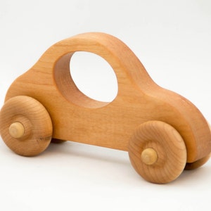 wooden toy car handmade personalized custom name laser engraved wood car