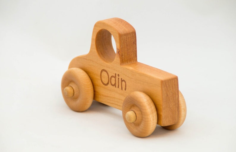 Personalized Wooden Toy Truck, Push Toy, Baby Shower and Ring Bearer Gift, Montessori Toy image 5