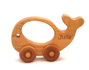 Wooden Toy Car, Personalized Toy Car, Wood Car, Toddler Toy Whale, Personalized Gift, Personalized Toy, Wooden Toy