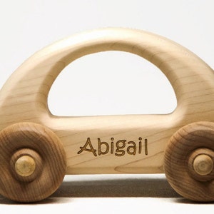 Wooden Toy Car Personalized Toy Car, Childrens Toy Car, Baby Gift, Baptism Gift, Birthday Gift image 1