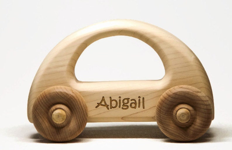 Wooden Toy Car Personalized Toy Car, Childrens Toy Car, Baby Gift, Baptism Gift, Birthday Gift image 1