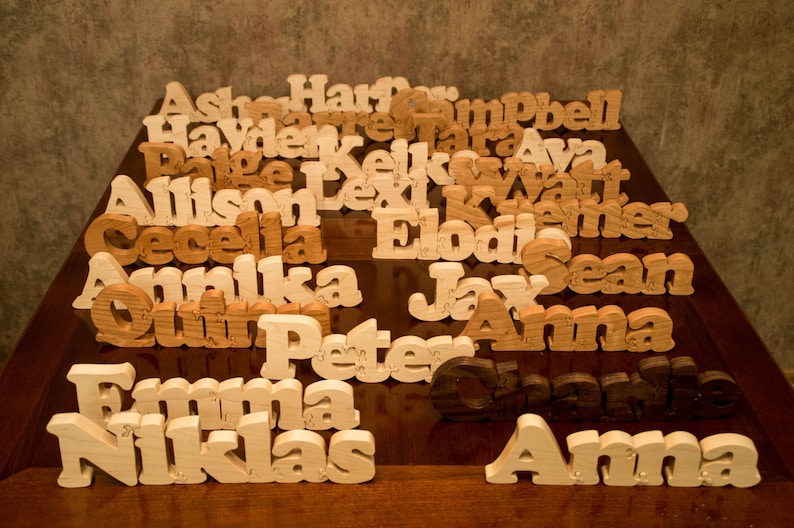 custom wooden name puzzle personalized wood puzzle