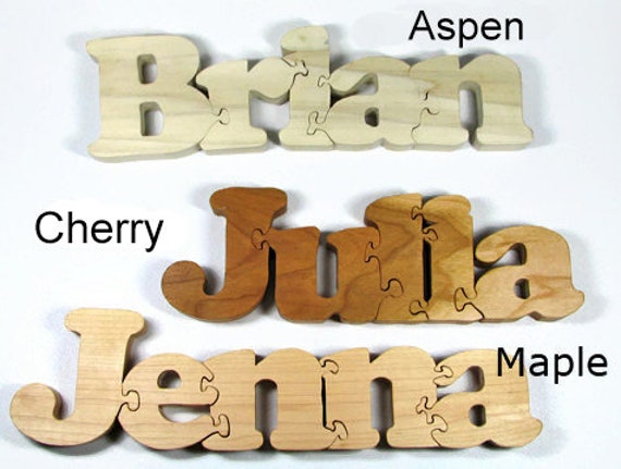 Custom wooden hotsell name puzzle