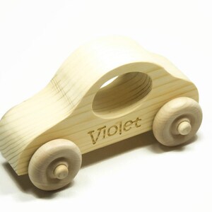 Wooden Toy Car Personalized Push Toy Wood Toy Car image 5