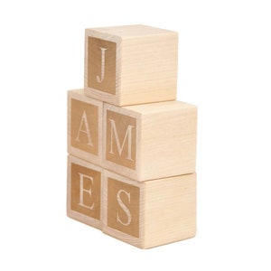 Personalized Wood Name Blocks Wooden Letter Block Letter Custom Blocks for Nursery decor, baby shower gift image 7