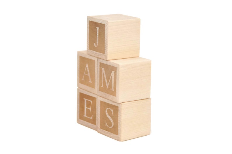 Personalized Wood Name Blocks Wooden Letter Block Letter Etsy
