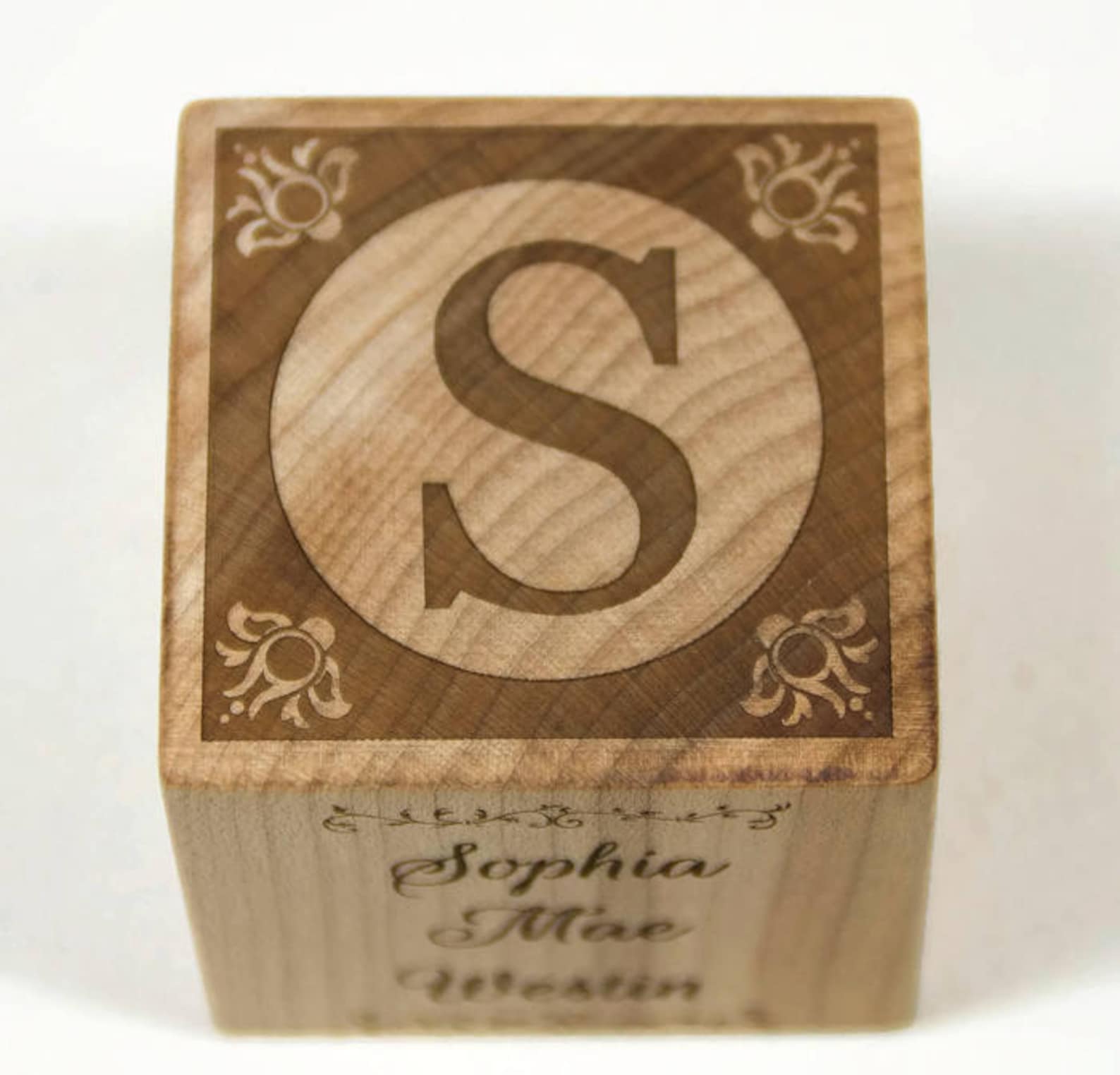 Wooden Baby Block Baptism Gift Baby Shower Personalized Etsy