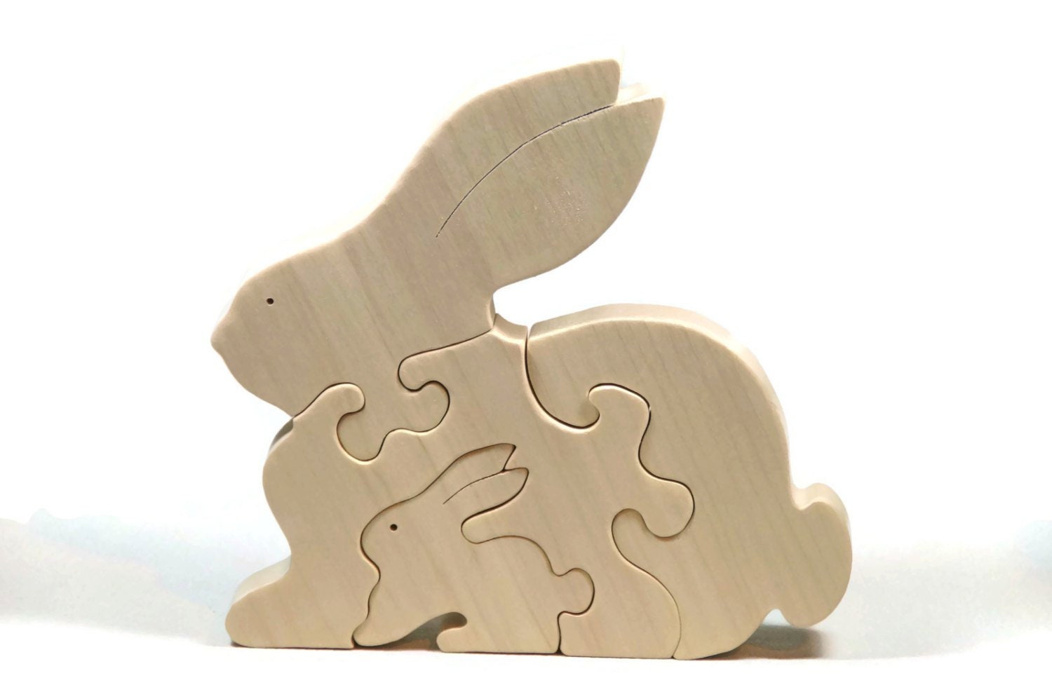 Bunny Rabbit Logic game ❤️ rabbit wooden toy with Sisal Rope – AsasWood