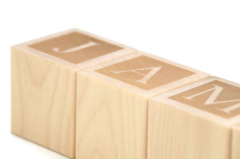 Personalized Wood Name Blocks Wooden Letter Block Letter Custom Blocks for Nursery decor, baby shower gift image 5