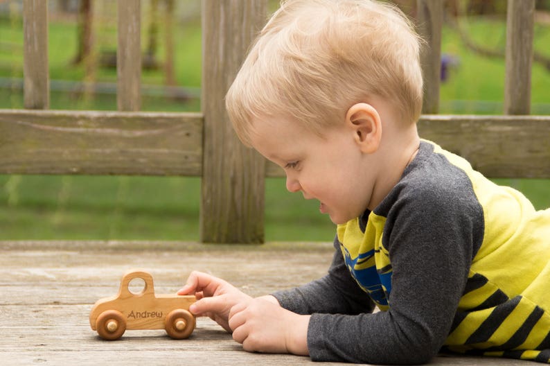 Toy Truck, Wooden Toy Truck, Wood Truck, Toddler Toy Wood Toy Truck Personalized for Children and Toddlers image 1