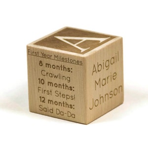 Baby First Christmas Gift, Personalized Wooden Baby Block, First Christmas, Baby Gift, Christmas Gift image 3