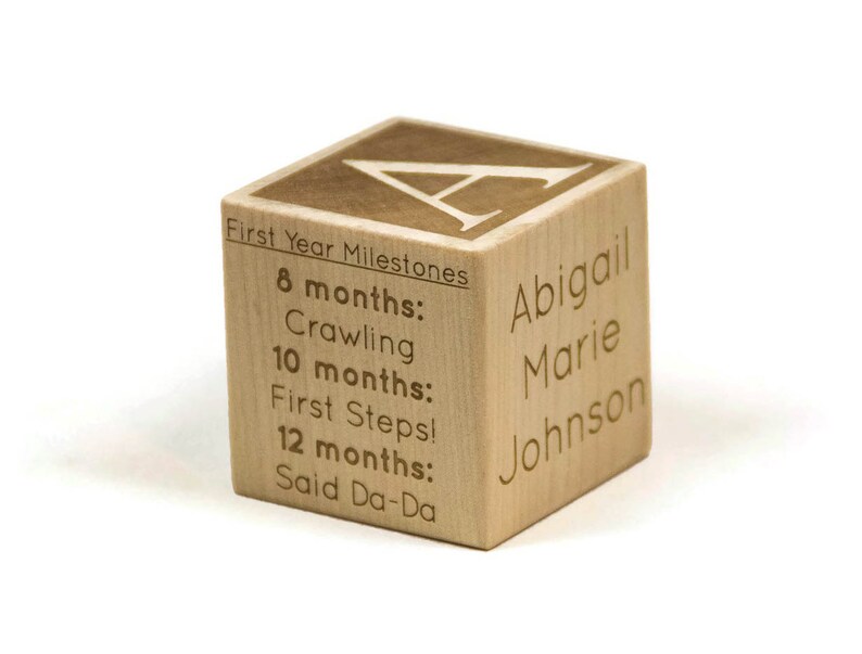 Baby First Christmas Gift, Personalized Wooden Baby Block, First Christmas, Baby Gift, Christmas Gift image 3