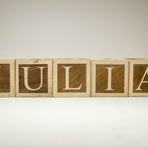 Personalized Wood Name Blocks Letter Custom Blocks for Nursery, baby shower, christmas