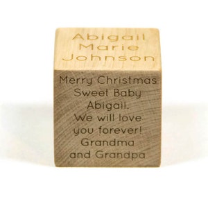 Baby First Christmas Gift, Personalized Wooden Baby Block, First Christmas, Baby Gift, Christmas Gift image 5