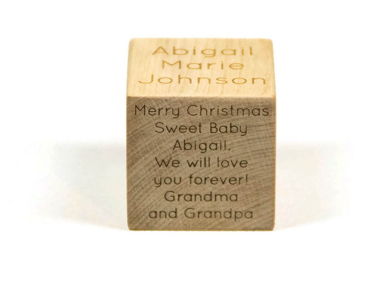 Baby First Christmas Gift, Personalized Wooden Baby Block, First Christmas, Baby Gift, Christmas Gift image 5