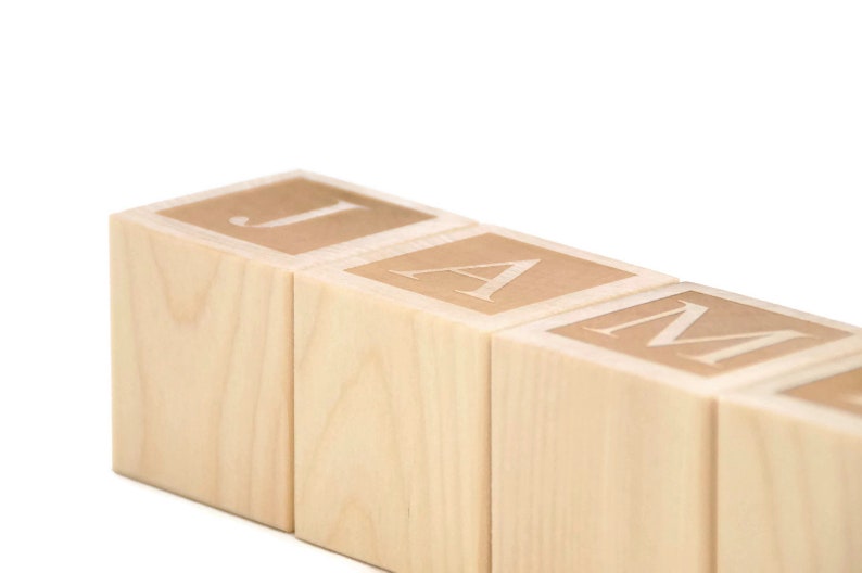 Personalized Wood Name Blocks Wooden Letter Block Letter Etsy