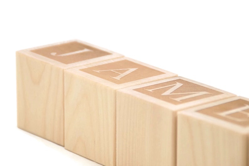 Personalized Wood Name Blocks Wooden Letter Block Letter Custom Blocks for Nursery decor, baby shower gift image 9