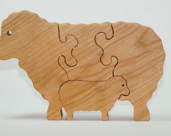 Wooden Sheep Puzzle, Wooden Sheep Toy, Sheep Puzzle, Sheep Toy, Wooden Lamb Puzzle, Wooden Lamb Toy, Lamb Puzzle, Lamb Toy