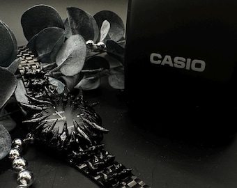 Y2K Gothic Metal Watch, Futuristic Spike Opium Style Timepiece