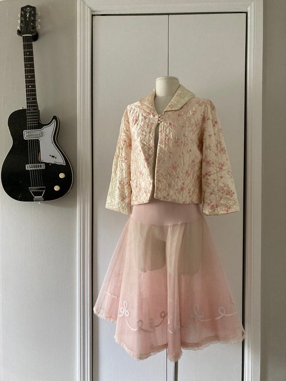 50s Crinoline Petticoat // Ballet Pink Layered Ful