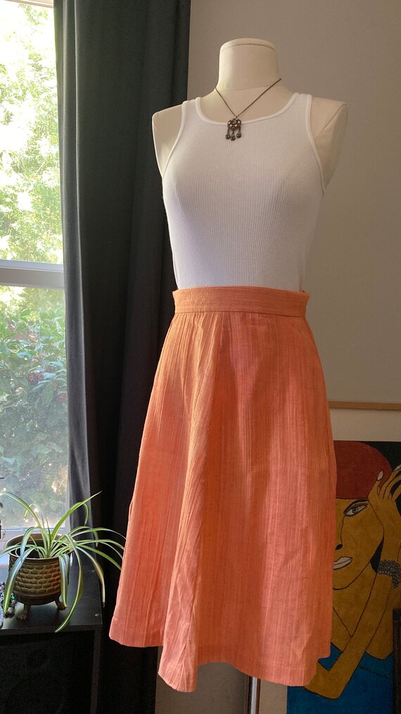 70s Aline Skirt peach Midi