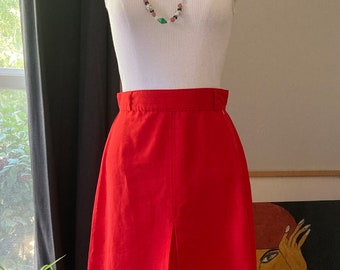 70s Aline Skirt Red Midi