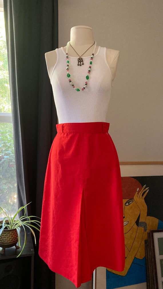 70s Aline Skirt Red Midi