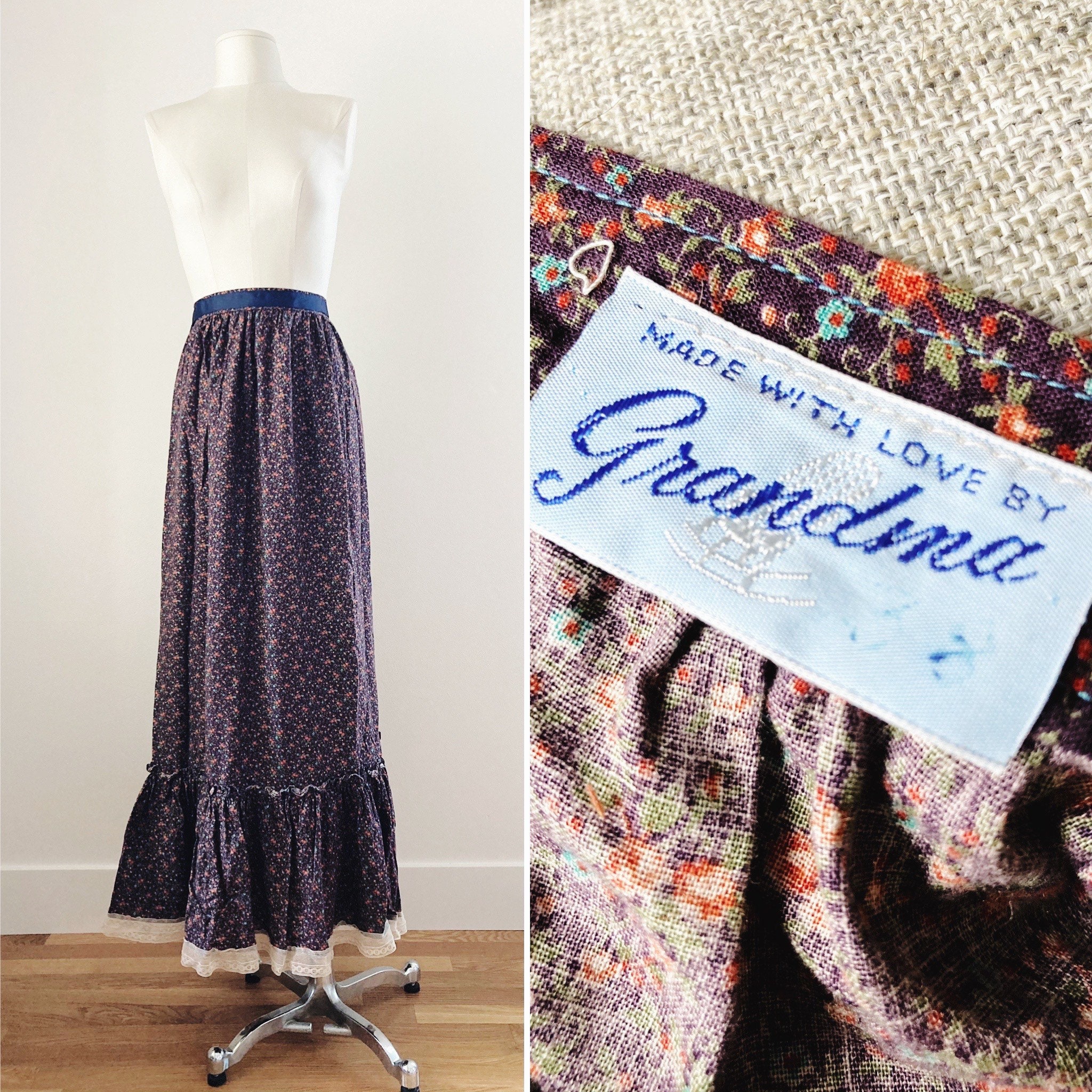 Burgundy top prairie skirt