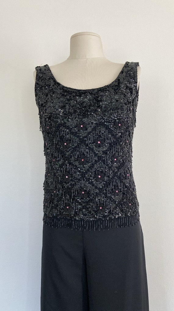 1960s Beaded Wool Tank Top