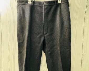 Pantalones de caza vintage de lana gris gruesa sin marca, 36 x 28, para guías al aire libre y leñadores Gorpcore