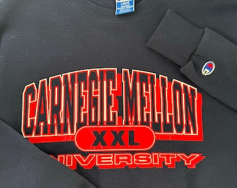 Vtg 80s Carnegie Mellon University Champion Pullover Sweatshirt Mens Large USA