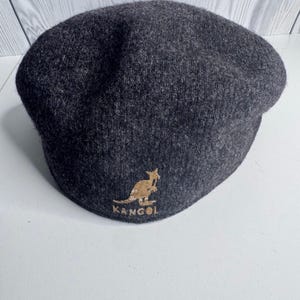 Gorra plana Kangol vintage de lana gris XL, estilo retro, ideal para conducir, estilo Ivy Cap, Inglaterra. imagen 1