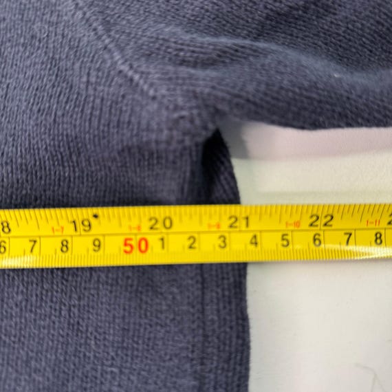 VTG 90's Eddie Bauer Sweater Men Med Navy Cotton … - image 6