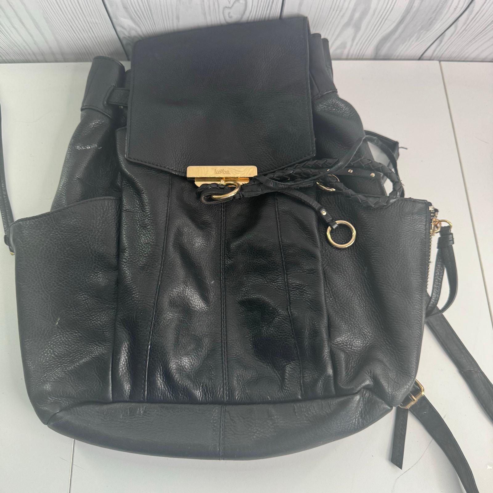 Kooba | Margot Black Leather Backpack With Gold Accent  display picture 1