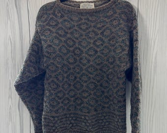 Suéter vintage de mezcla de lana artesanal de Pagens House, Stowe/Canadá, talla mediana (LEER)