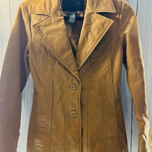 Vintage Leather Jacket Guess - Etsy