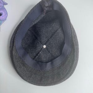 Gorra plana Kangol vintage de lana gris XL, estilo retro, ideal para conducir, estilo Ivy Cap, Inglaterra. imagen 4