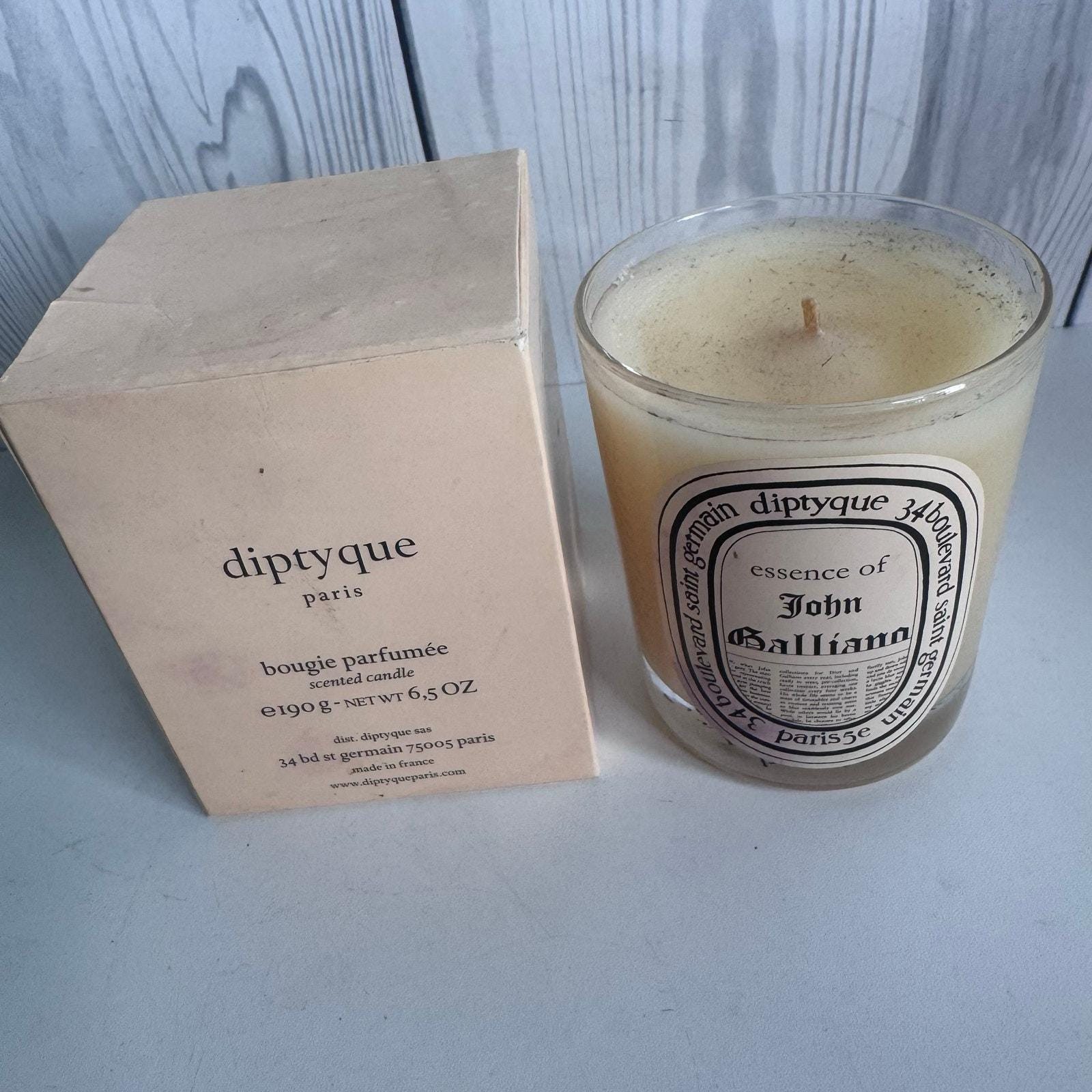 RARE Diptyque Essence of John Galliano 6.5 Oz Candle Newsprint