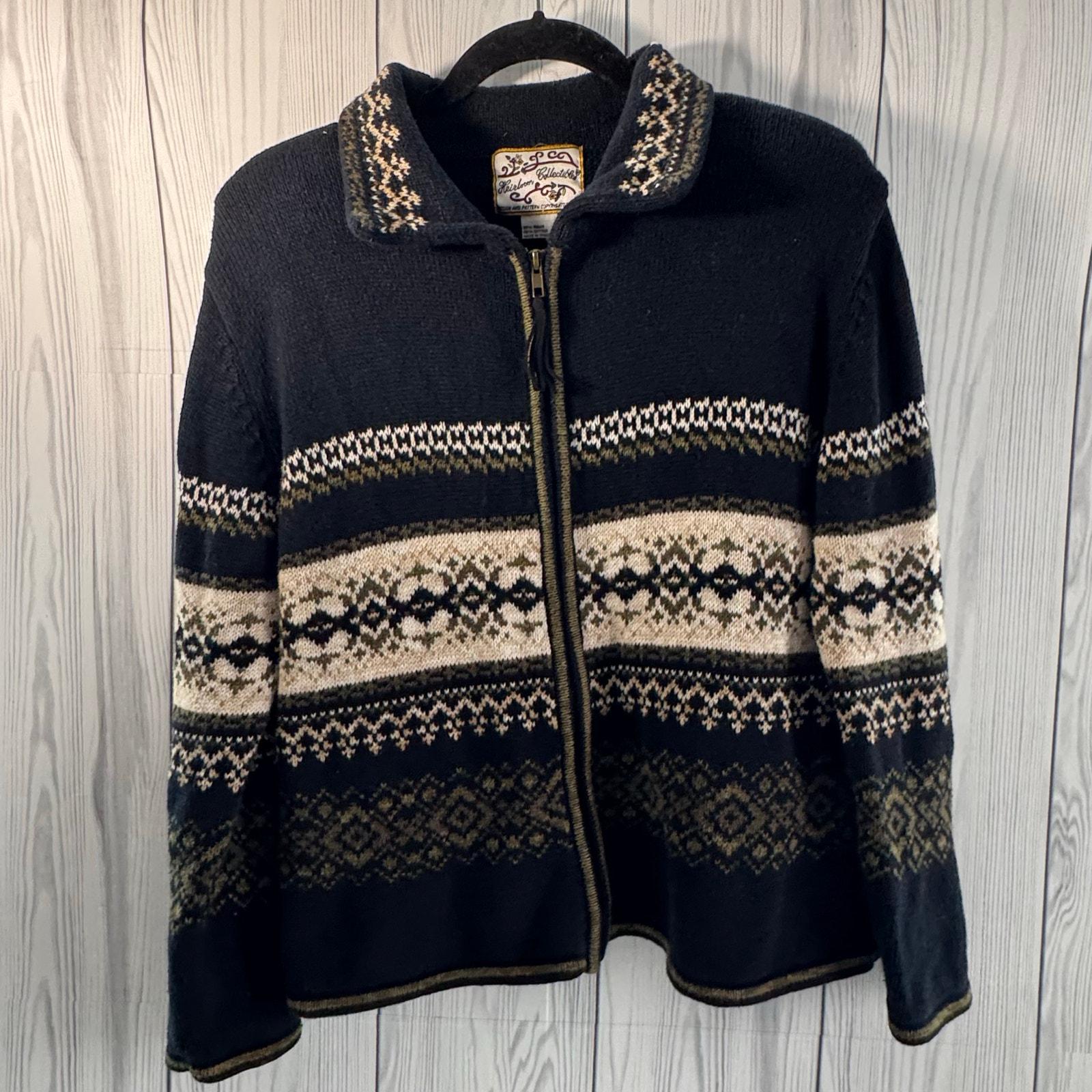 Pull Cardigan GAP Fille Années 90 - Blanc Ivoire Broderie Florale - Taille L