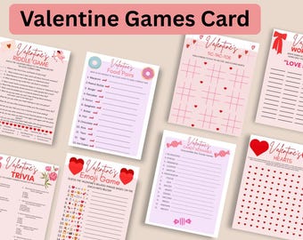 Simple Valentines Party Games Printable PDF: (Digital Download)