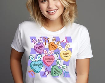 Easter Christian Bunny SVG PNG, Faith Bible Quote Design : (Digital Download)