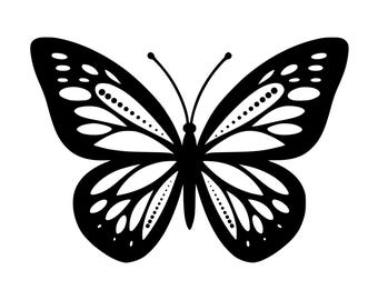 Simple Butterfly PNG PDF File : (Digital Download)