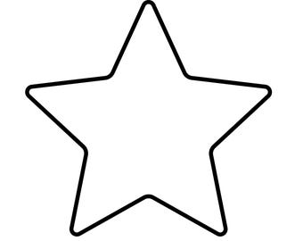 Ícone de contorno de estrela em PDF e PNG: (Download digital)
