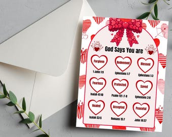 Bible Verses Valentine's Card Pdf Png, Printable Scripture Valentine: (Digital Download)