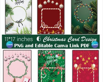 Jumbo Christmas Card Canva Editable: (Digital Download)